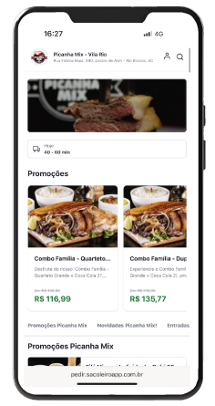 Cardápio Digital Interface